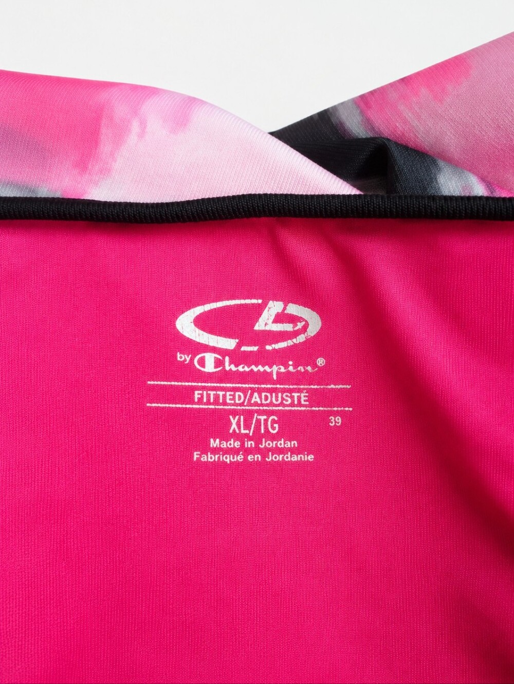 Champion C9 Women's XL Athletic Tank Top Pink Black Abstract Print Built-In Bra - Picture 4 of 6
